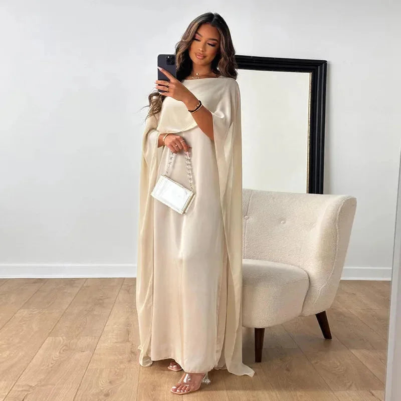 Women’s Flowing Cape Sleeve Maxi Dress