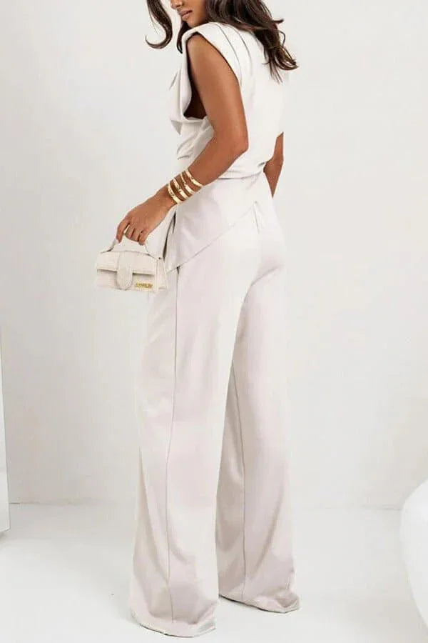 Women’s Elegant 2 Piece Wide Leg Pants Set