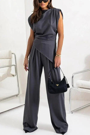 Women’s Elegant 2 Piece Wide Leg Pants Set