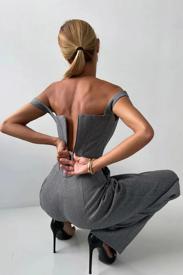 Fitted Three-Piece Women’s Set with Tailored Top