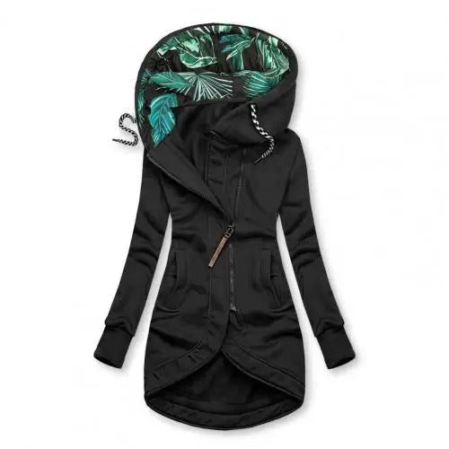 Women's Hooded Asymmetrical Zip Parka Jacket