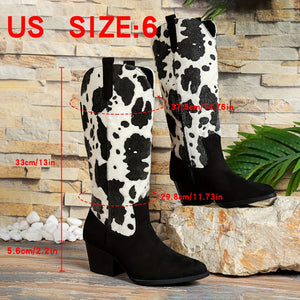 Women's Cowboy Boots Pointed Toe Block Heel