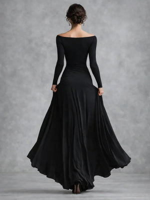 Women's Off-Shoulder Fitted Maxi Dress Evening Gown