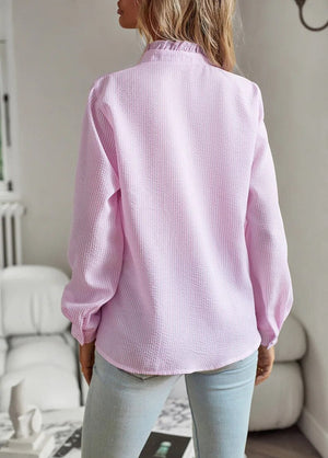 Flattering Long Sleeve Women Shirt With Cuffs