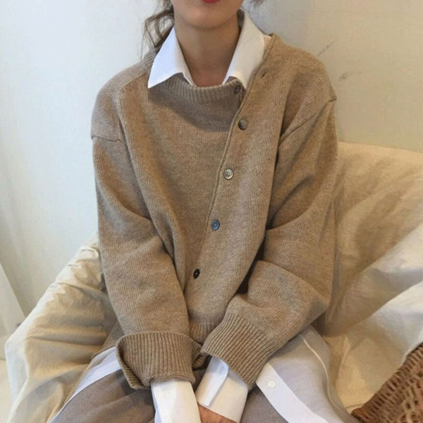 Women’s Relaxed Button Front Cardigan Sweater