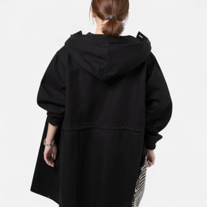 Casual Button-Up Hooded Longline Coat