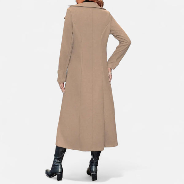 Elegant Double Breasted Long Trench Coat