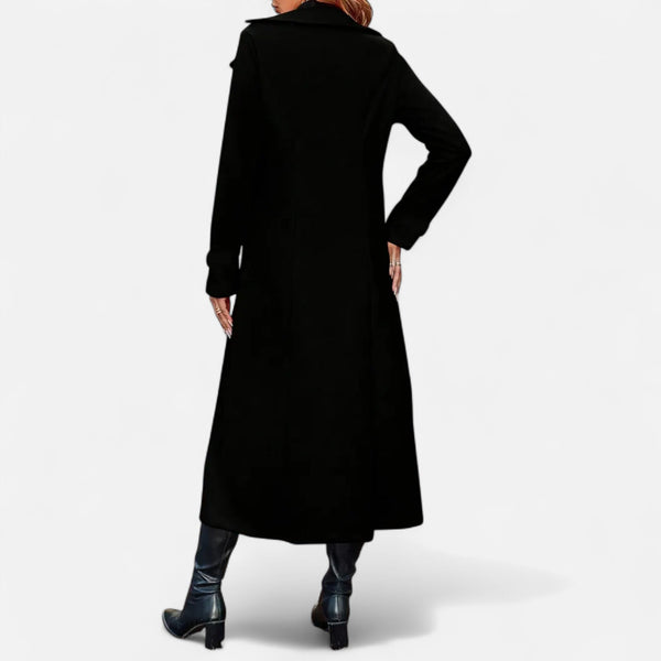 Elegant Double Breasted Long Trench Coat