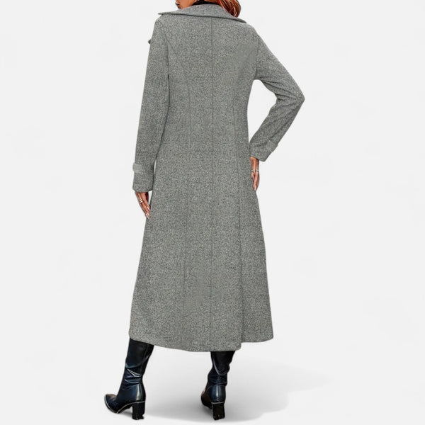 Elegant Double Breasted Long Trench Coat