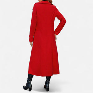 Elegant Double Breasted Long Trench Coat