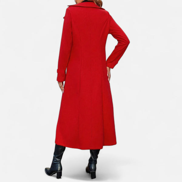 Elegant Double Breasted Long Trench Coat
