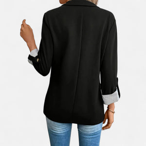 Relaxed Fit Casual Roll Sleeve Blazer