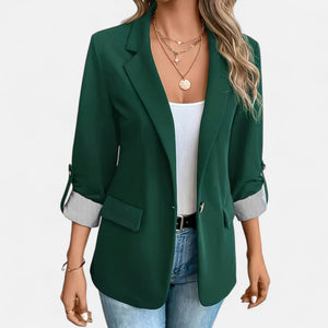 Relaxed Fit Casual Roll Sleeve Blazer