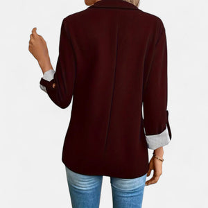 Relaxed Fit Casual Roll Sleeve Blazer