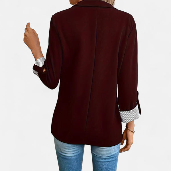 Relaxed Fit Casual Roll Sleeve Blazer
