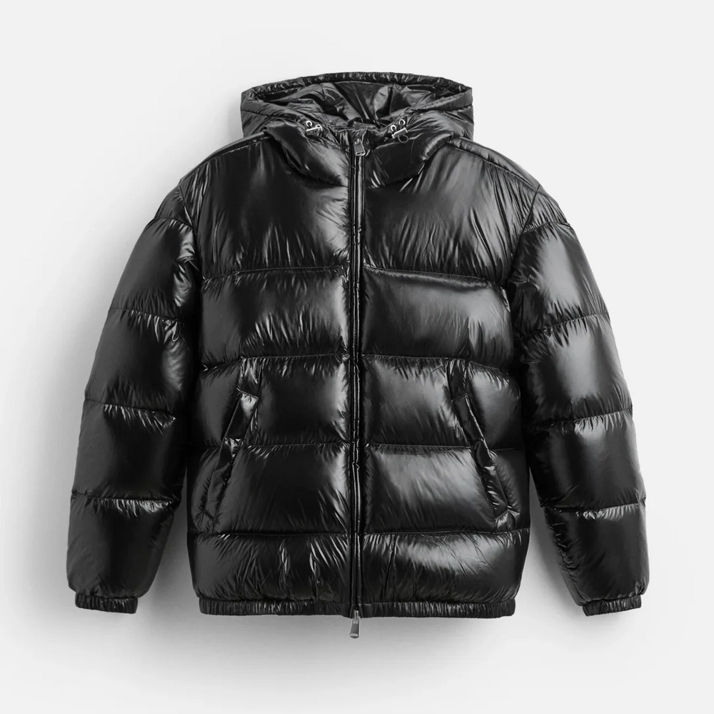 Chaqueta acolchada de forro polar extragrande para hombre con capucha