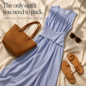 Women's Sleeveless Striped Summer Maxi Dress