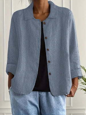 Women’s Button Front Linen Style Blazer