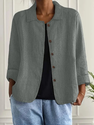 Women’s Button Front Linen Style Blazer