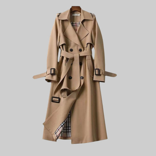 Women's Belted Double Breasted Trench Coat