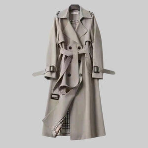 Women's Belted Double Breasted Trench Coat