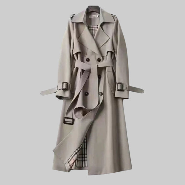 Women's Belted Double Breasted Trench Coat