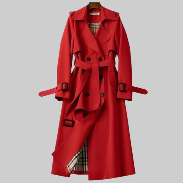 Women's Belted Double Breasted Trench Coat