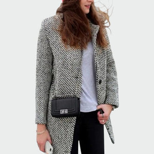 Women's Elegant Long Coat with Tailored Silhouette
