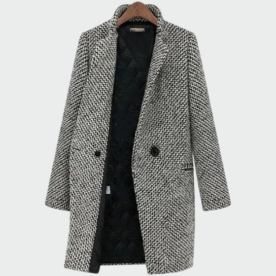 Women's Elegant Long Coat with Tailored Silhouette