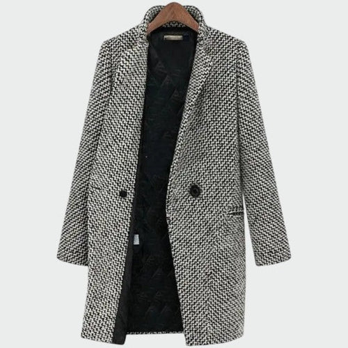Women's Elegant Long Coat with Tailored Silhouette