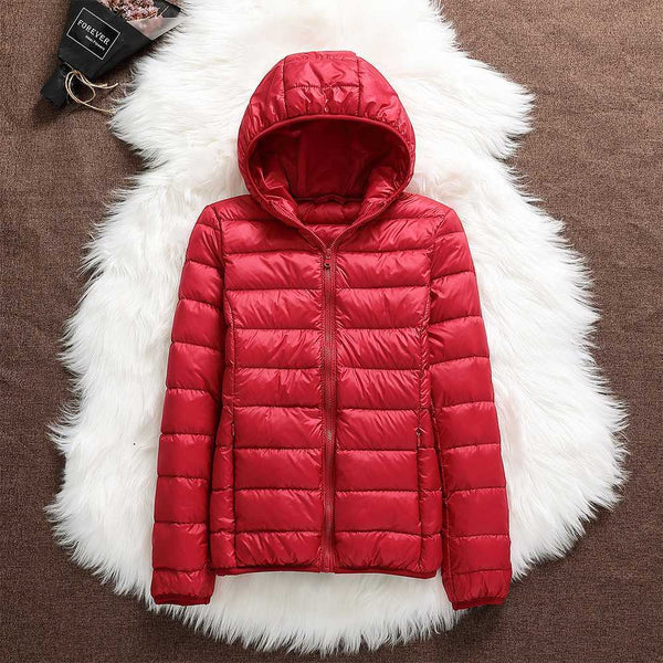 Women's Hooded Puffer Zip-Up Outdoor Jacket