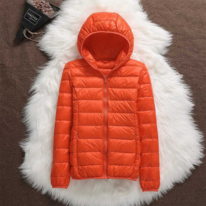Women's Hooded Puffer Zip-Up Outdoor Jacket