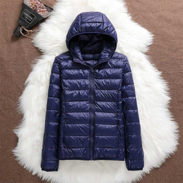 Women's Hooded Puffer Zip-Up Outdoor Jacket