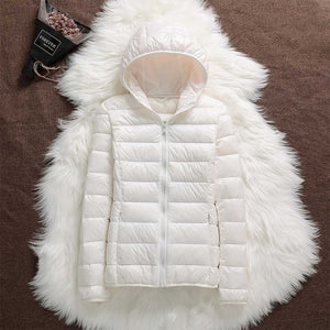 Women's Hooded Puffer Zip-Up Outdoor Jacket