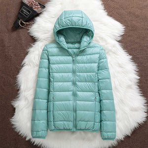 Women's Hooded Puffer Zip-Up Outdoor Jacket