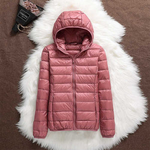 Women's Hooded Puffer Zip-Up Outdoor Jacket