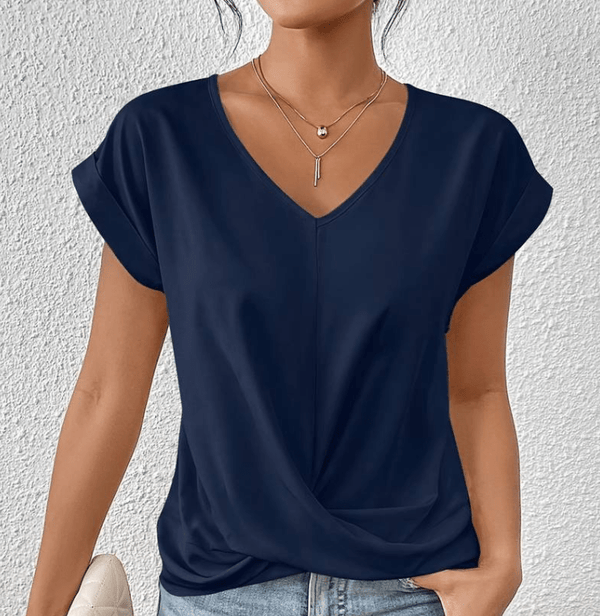 Slimming V-Neck Top for Tummy Control