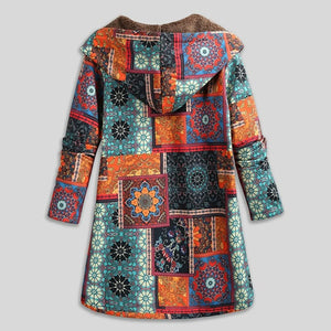 Women's Vintage Patchwork Jacket with Fleece