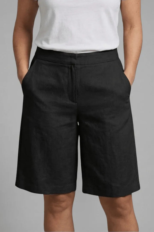 Women’s Casual High Waist Bermuda Shorts with Pockets