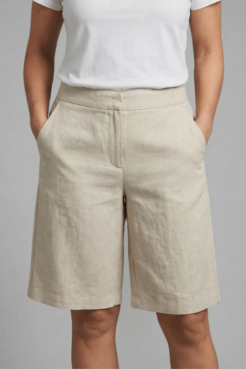 Women’s Casual High Waist Bermuda Shorts with Pockets
