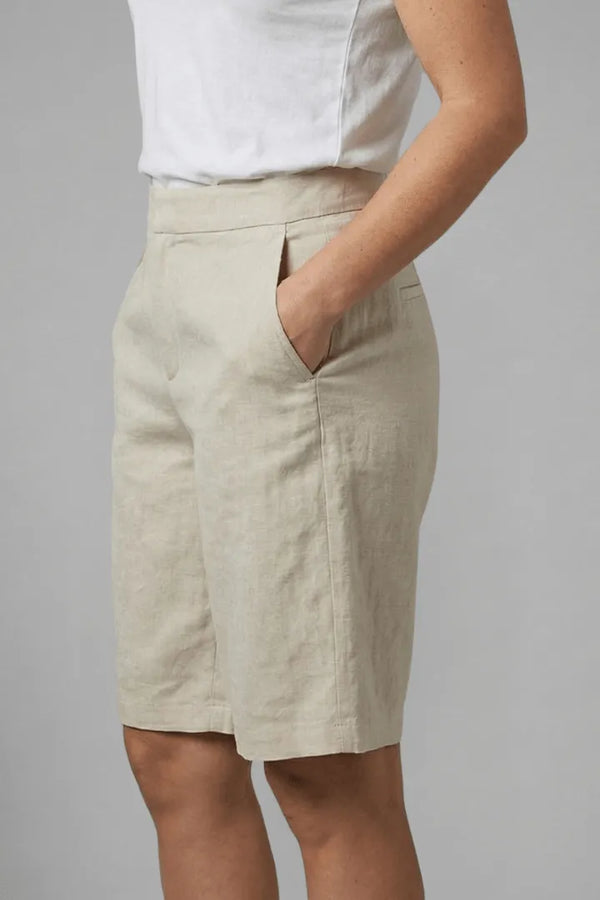 Women’s Casual High Waist Bermuda Shorts with Pockets