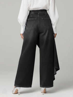 Women's High-Waisted Wide-Leg Jeans with Relaxed Fit