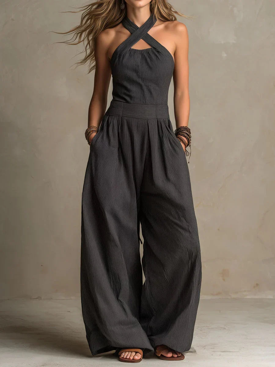 Women's Halter Neck Maxi Jumpsuit
