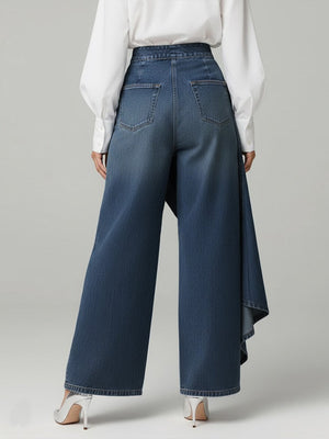 Women's High-Waisted Wide-Leg Jeans with Relaxed Fit