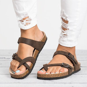 Women’s Buckle Detail Flat Summer Sandals