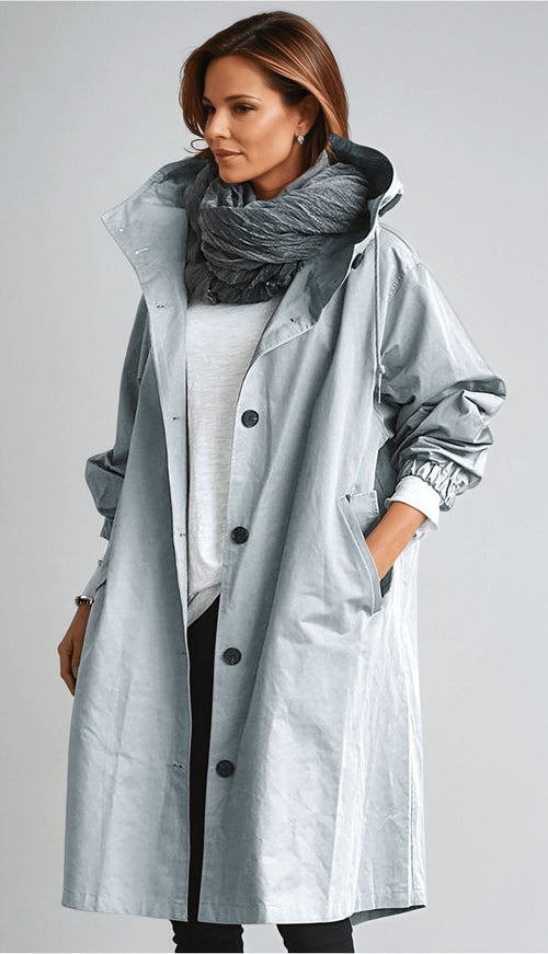 Women's Elegant Longline Trench Coat