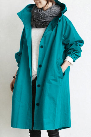 Women's Elegant Longline Trench Coat