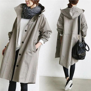 Women's Elegant Longline Trench Coat