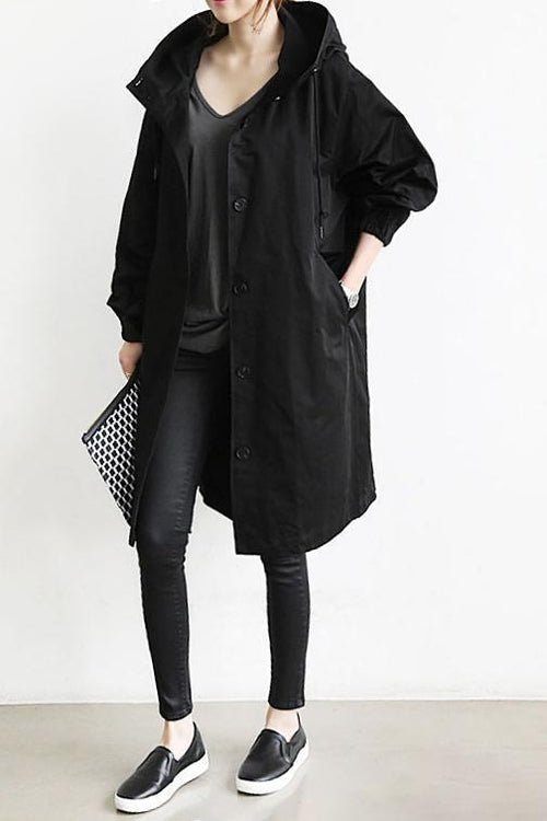 Women's Elegant Longline Trench Coat