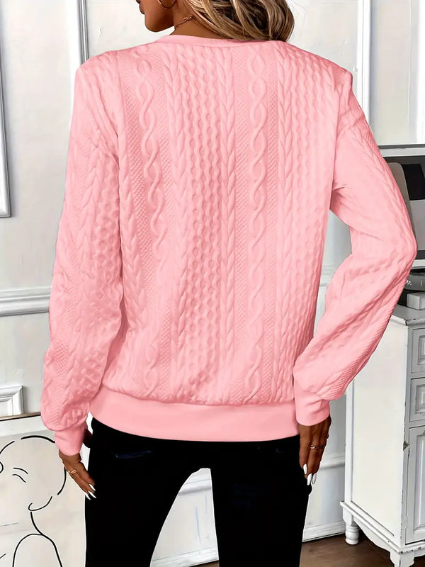 Women’s Cable Knit Quarter-Zip Pullover